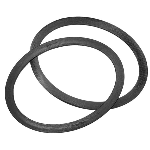 Manway Gasket, Series 180, Black Rubber, 10 in x 14 in x 1 in, Elliptical, PK 2